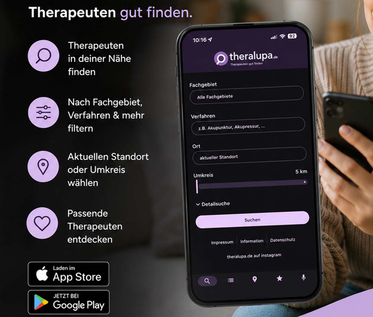 App features - theralupa therapeutensuche