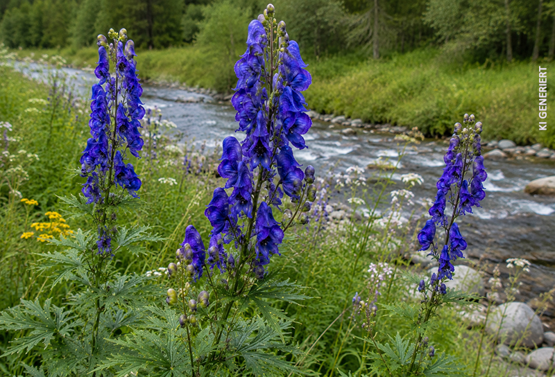 Der Blaue Eisenhut ist eine Pflanzenart aus der Gattung Eisenhut (Aconitum)