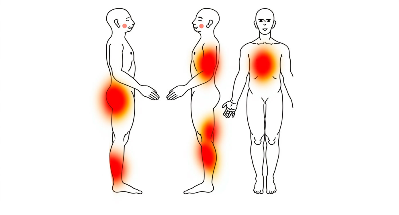 Schmerzbereiche Fibromyalgie-Syndrom